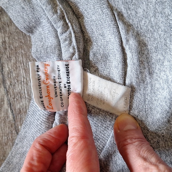 Single stitch 80s 90s UT longhorns gray logo t-shirt Cotton Exchange tag USA - Picture 3 of 11